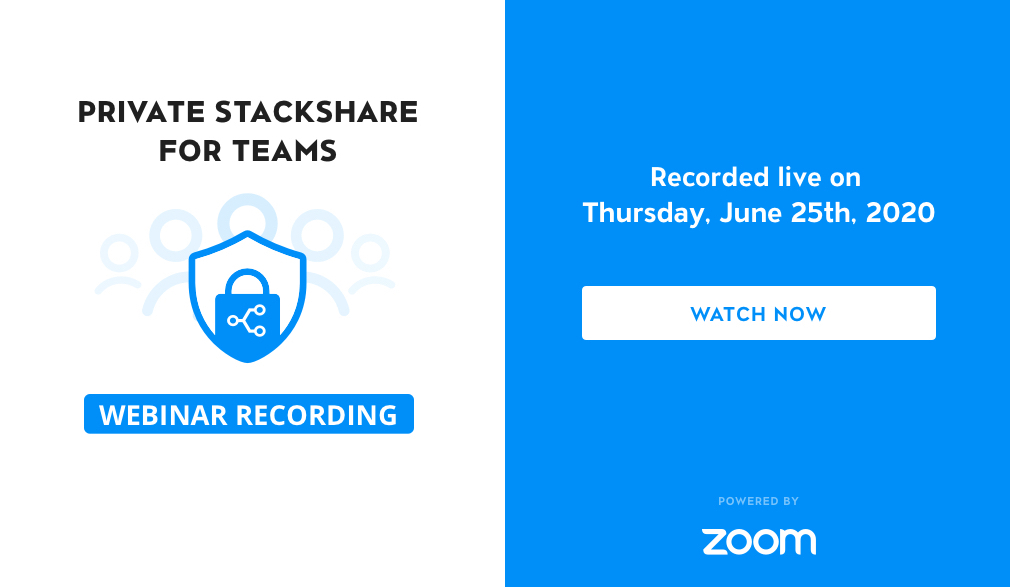 Private StackShare for Teams Webinar
